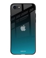 Shop Black & Blue Ultramarine Printed Premium Glass Cover For (Apple Iphone 7)-Front