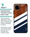 Shop Bold Stripes Glass Case For Realme C11-Back