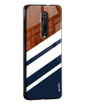 Shop Bold Stripes Glass Case For Redmi Note 9 Pro-Design