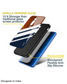 Shop Bold Stripes Glass Case For Redmi Note 9 Pro-Full