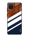 Shop Bold Stripes Glass Case For Samsung Galaxy A12