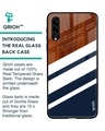 Shop Bold Stripes Glass Case For Samsung Galaxy A30s-Back