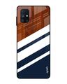 Shop Samsung Galaxy M51 Bold Stripes Glass Case-Front