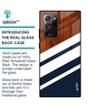 Shop Bold Stripes Glass Case For Samsung Galaxy Note 20 Ultra-Back