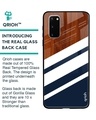 Shop Bold Stripes Glass Case For Samsung Galaxy S20-Back