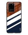 Shop Bold Stripes Glass Case For Samsung Galaxy S20 Ultra-Front