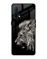 Shop Black Brave Lion Oneplus Nord Ce Premium Glass Case (Gorilla Glass & Shockproof Anti-Slip Silicone)-Front