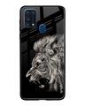 Shop Brave Lion Glass Case For Samsung Galaxy M31 Prime