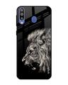 Shop Brave Lion Glass Case For Samsung Galaxy M40-Front