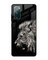 Shop Black Brave Lion Samsung Galaxy S20 Fe Premium Glass Case (Gorilla Glass & Shockproof Silicone)-Front