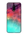 Shop Oneplus 6t Colorful Aura Glass Case-Front