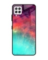 Shop Colorful Aura Glass Case For Samsung Galaxy A22-Front