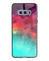 Shop Colorful Aura Glass Case For Samsung Galaxy S10e-Front