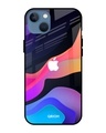 Shop Colorful Fluid Glass Case For Iphone 13-Front