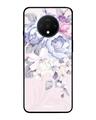 Shop Elegant Floral Glass Case For Oneplus 7t