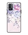 Shop Oneplus 9r Elegant Floral Glass Case-Front