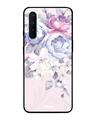 Shop Elegant Floral Glass Case For Oneplus Nord