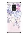 Shop Elegant Floral Glass Case For Redmi Note 9 Pro-Front