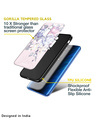 Shop Elegant Floral Glass Case For Redmi Note 9 Pro-Full