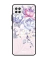 Shop Elegant Floral Glass Case For Samsung Galaxy A22-Front