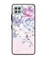 Shop Elegant Floral Glass Case For Samsung Galaxy A22 5g-Front