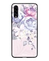 Shop Elegant Floral Glass Case For Samsung Galaxy A30s-Front