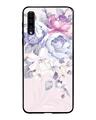 Shop Elegant Floral Glass Case For Samsung Galaxy A50-Front