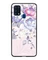 Shop Elegant Floral Glass Case For Samsung Galaxy M31 Prime