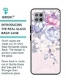 Shop Elegant Floral Glass Case For Samsung Galaxy M42-Back