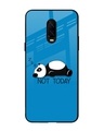 Shop Exhausted Panda Premium Glass Case For Oneplus 6t(Shock Proof, Scratch Resistant)-Front