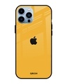 Shop Fluorescent Yellow Glass Case For Iphone 13 Pro-Front