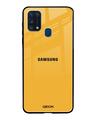 Shop Fluorescent Yellow Glass Case For Samsung Galaxy M31 Prime-Front
