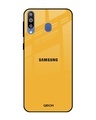 Shop Fluorescent Yellow Glass Case For Samsung Galaxy M40-Front