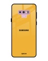 Shop Fluorescent Yellow Glass Case For Samsung Galaxy Note 9-Front