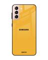 Shop Fluorescent Yellow Glass Case For Samsung Galaxy S21 Plus-Front