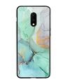 Shop Oneplus 7 Green Marble Glass Case-Front