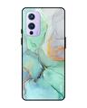 Shop Oneplus 9 Green Marble Glass Case-Front