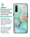 Shop Green Marble Glass Case For Oneplus Nord Ce-Design