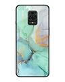 Shop Green Marble Glass Case For Redmi Note 9 Pro-Front