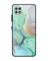 Shop Green Marble Glass Case For Samsung Galaxy A22 5g-Front