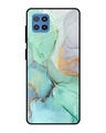 Shop Green Marble Glass Case For Samsung Galaxy F22-Front