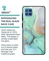 Shop Green Marble Glass Case For Samsung Galaxy F22-Back
