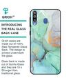 Shop Green Marble Glass Case For Samsung Galaxy M40-Back