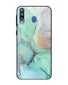 Shop Green Marble Glass Case For Samsung Galaxy M40