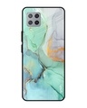 Shop Green Marble Glass Case For Samsung Galaxy M42-Front