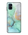 Shop Samsung Galaxy M51 Green Marble Glass Case-Front