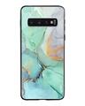 Shop Green Marble Glass Case For Samsung Galaxy S10-Front