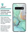 Shop Green Marble Glass Case For Samsung Galaxy S10 Plus-Back