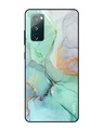Shop Green Marble Samsung Galaxy S20 Fe Premium Glass Case (Rubber Edges)-Front