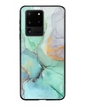 Shop Green Marble Glass Case For Samsung Galaxy S20 Ultra-Front